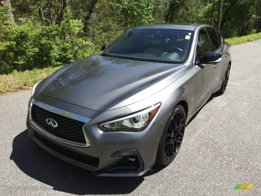 2019 Q50 3.0t AWD - Graphite Shadow / Gallery White photo #2