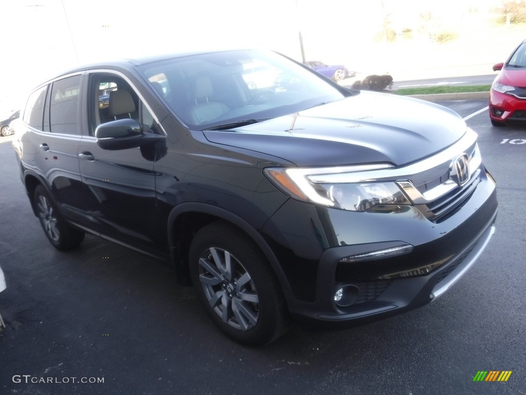 2020 Pilot EX-L AWD - Black Forest Pearl / Gray photo #6