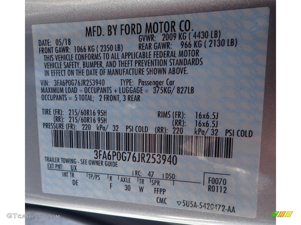 2018 Fusion S - Ingot Silver / Medium Light Stone photo #42