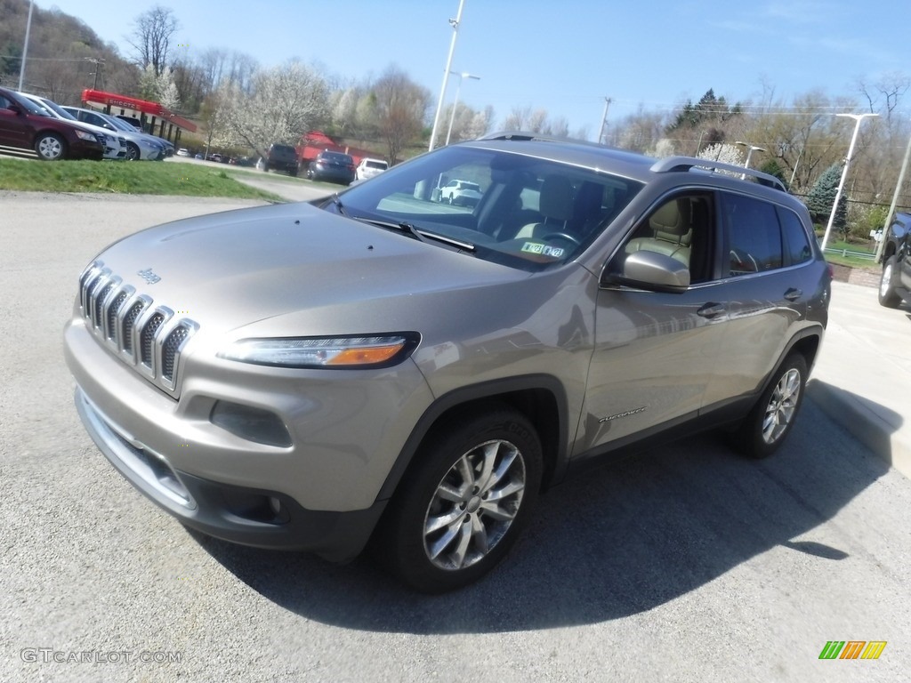 Light Brownstone Pearl 2016 Jeep Cherokee Limited 4x4 Exterior Photo #145916605