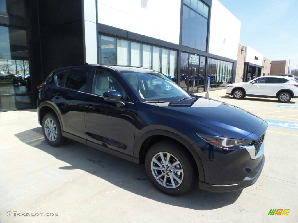 2023 CX-5 S Preferred AWD - Deep Crystal Blue Mica / Parchment photo #1