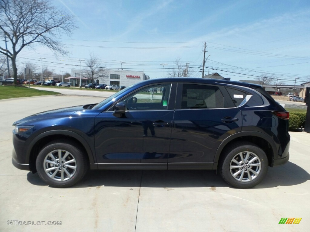 2023 CX-5 S Preferred AWD - Deep Crystal Blue Mica / Parchment photo #6