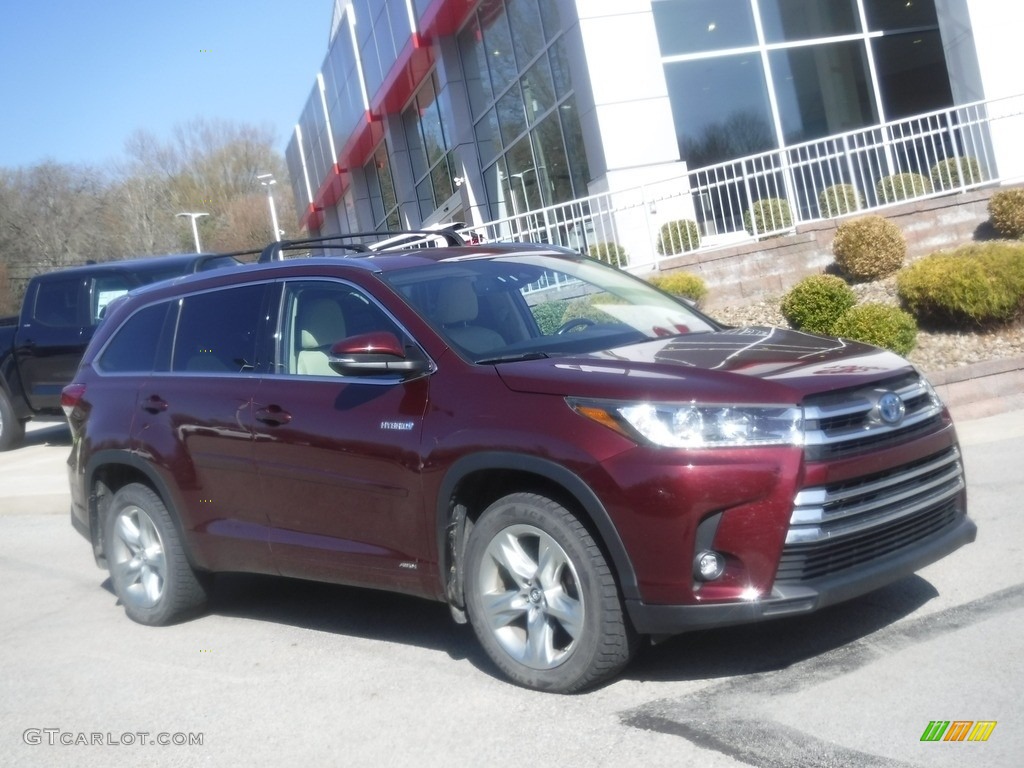 2019 Highlander Hybrid Limited AWD - Ooh La La Rouge Mica / Almond photo #1