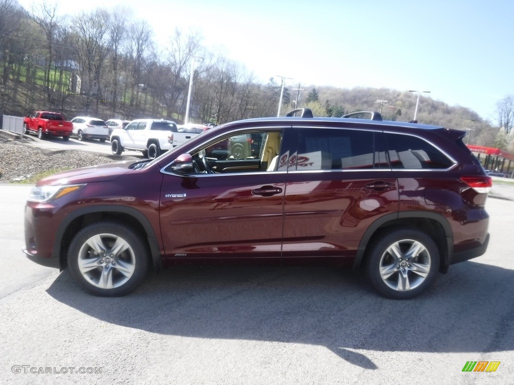 2019 Highlander Hybrid Limited AWD - Ooh La La Rouge Mica / Almond photo #14