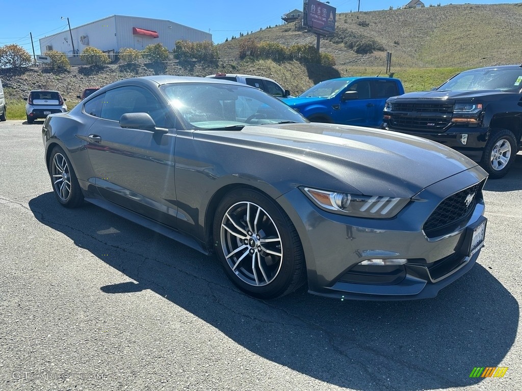 2017 Mustang V6 Coupe - Magnetic / Ebony photo #1