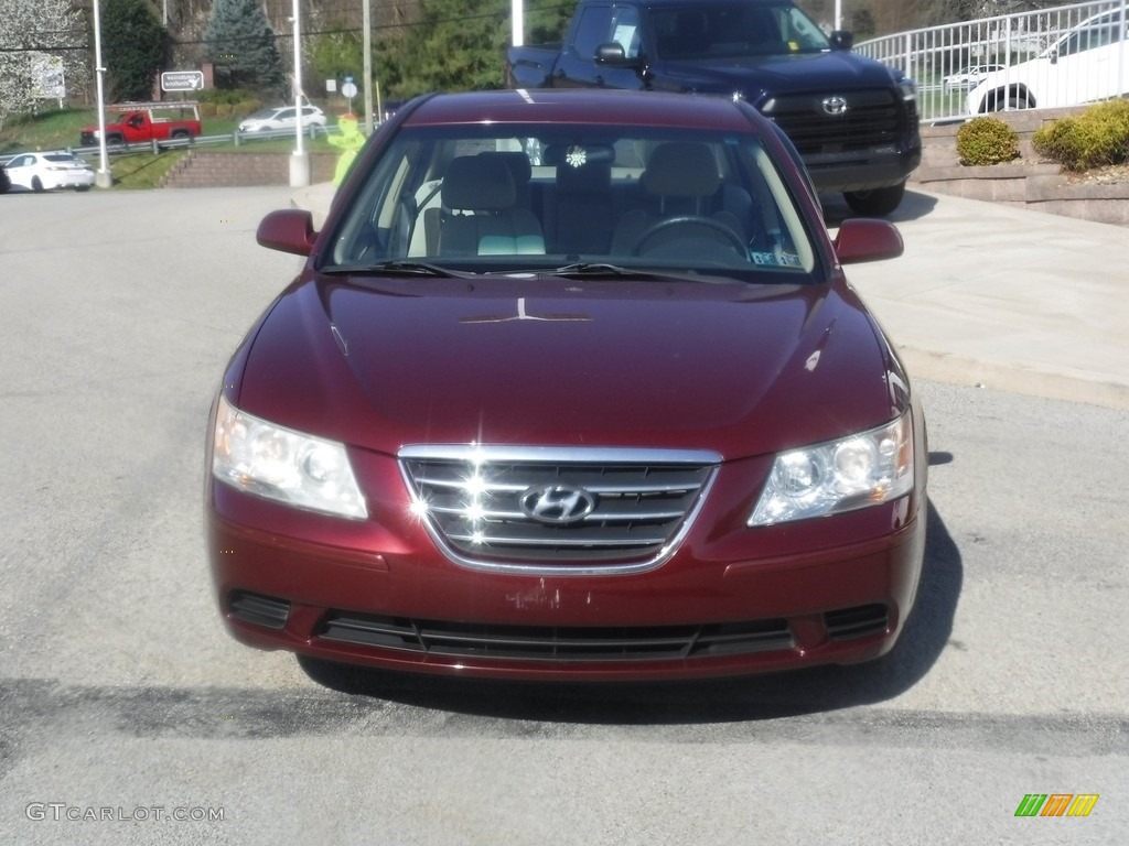 2009 Sonata GLS - Dark Cherry Red / Camel photo #9