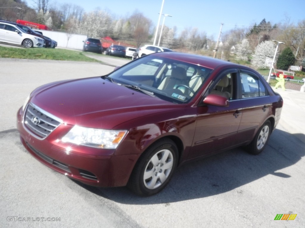 2009 Sonata GLS - Dark Cherry Red / Camel photo #10