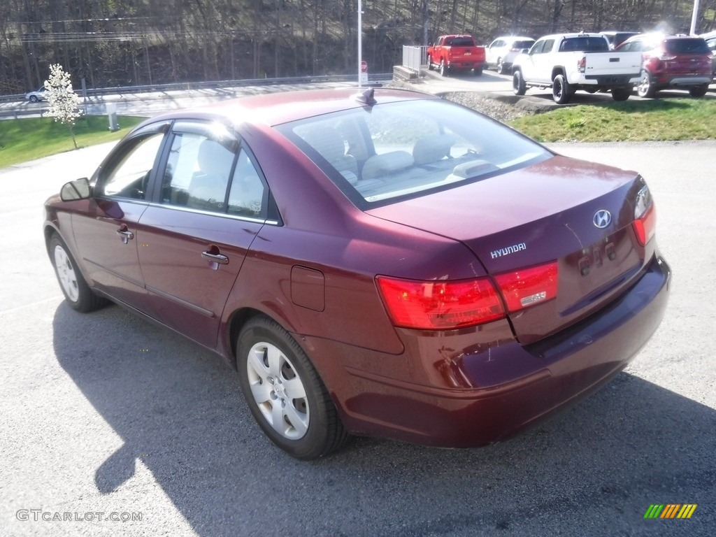2009 Sonata GLS - Dark Cherry Red / Camel photo #13