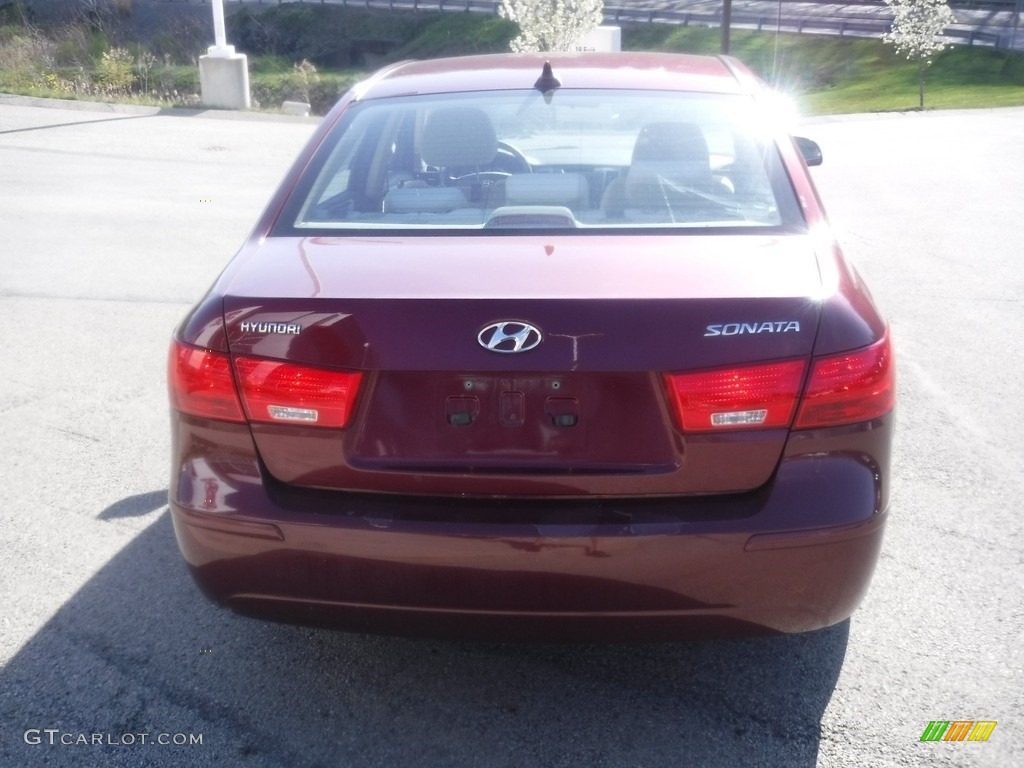 2009 Sonata GLS - Dark Cherry Red / Camel photo #14