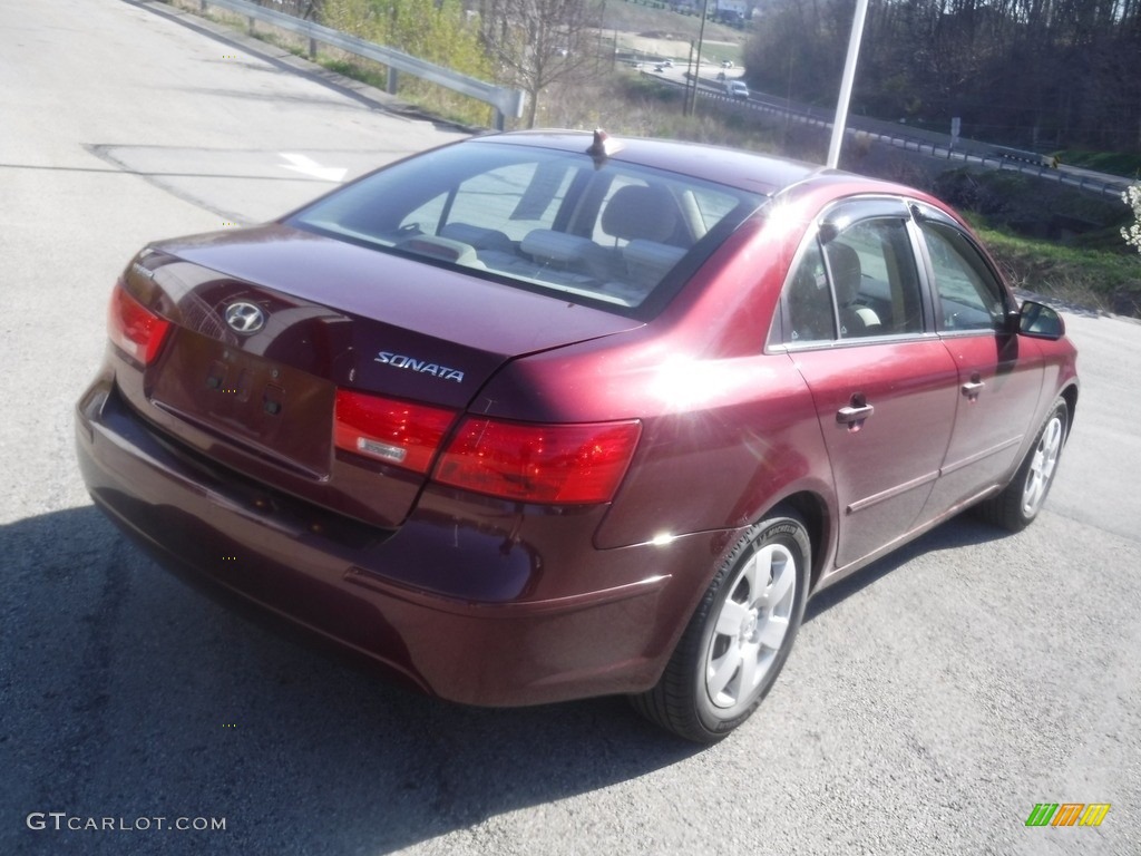 2009 Sonata GLS - Dark Cherry Red / Camel photo #15