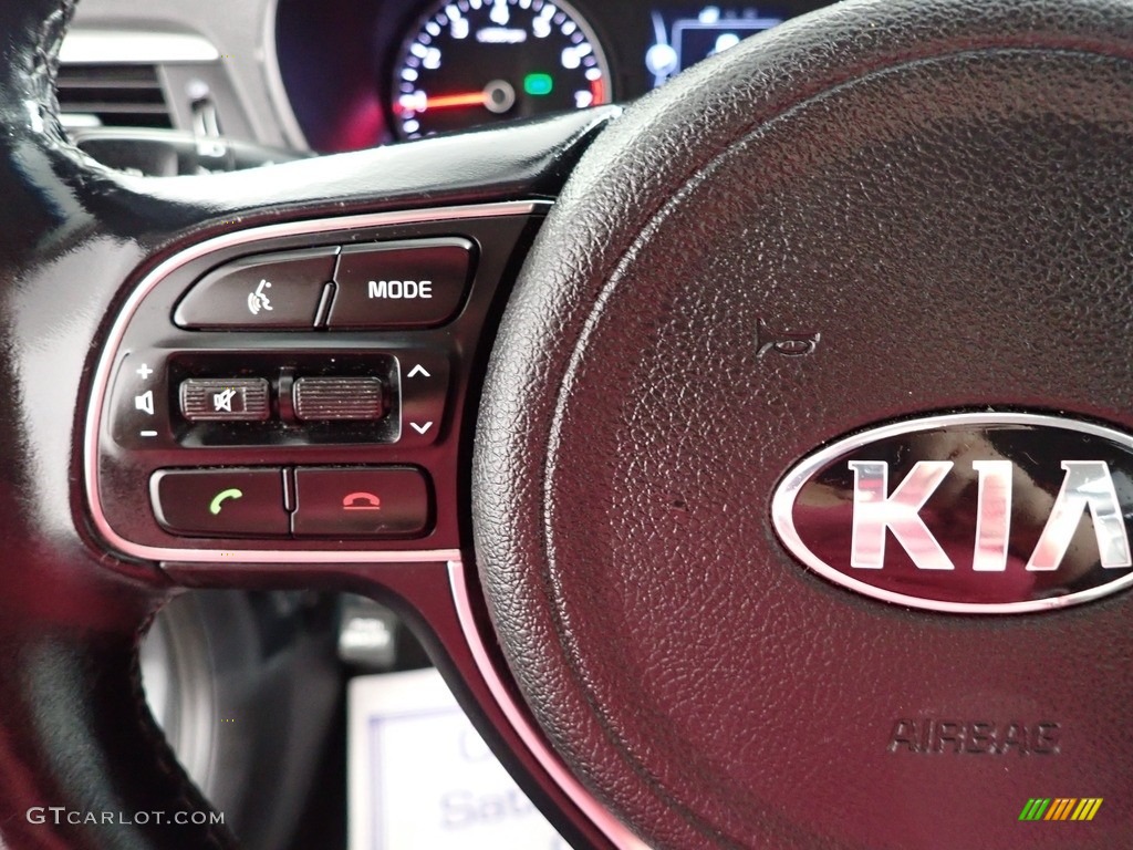 2016 Kia Optima EX Black Steering Wheel Photo #145919545