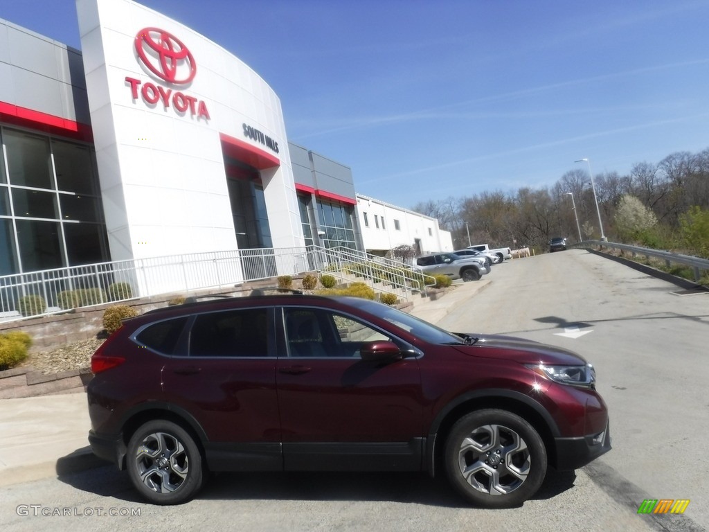 2018 CR-V EX AWD - Basque Red Pearl II / Gray photo #2