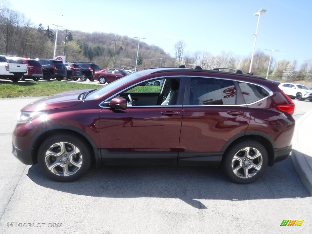 2018 CR-V EX AWD - Basque Red Pearl II / Gray photo #13