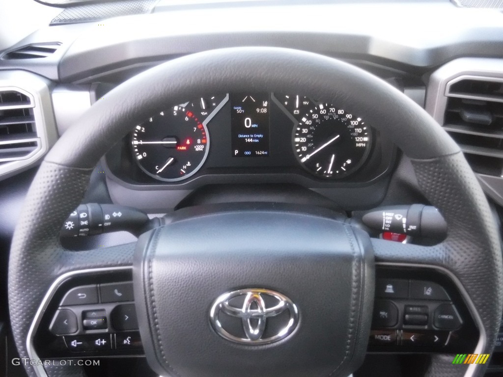 2022 Toyota Tundra SR5 Crew Cab 4x4 Black Steering Wheel Photo #145919911