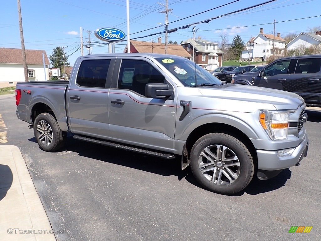 2022 F150 STX SuperCrew 4x4 - Iconic Silver Metallic / Black photo #6