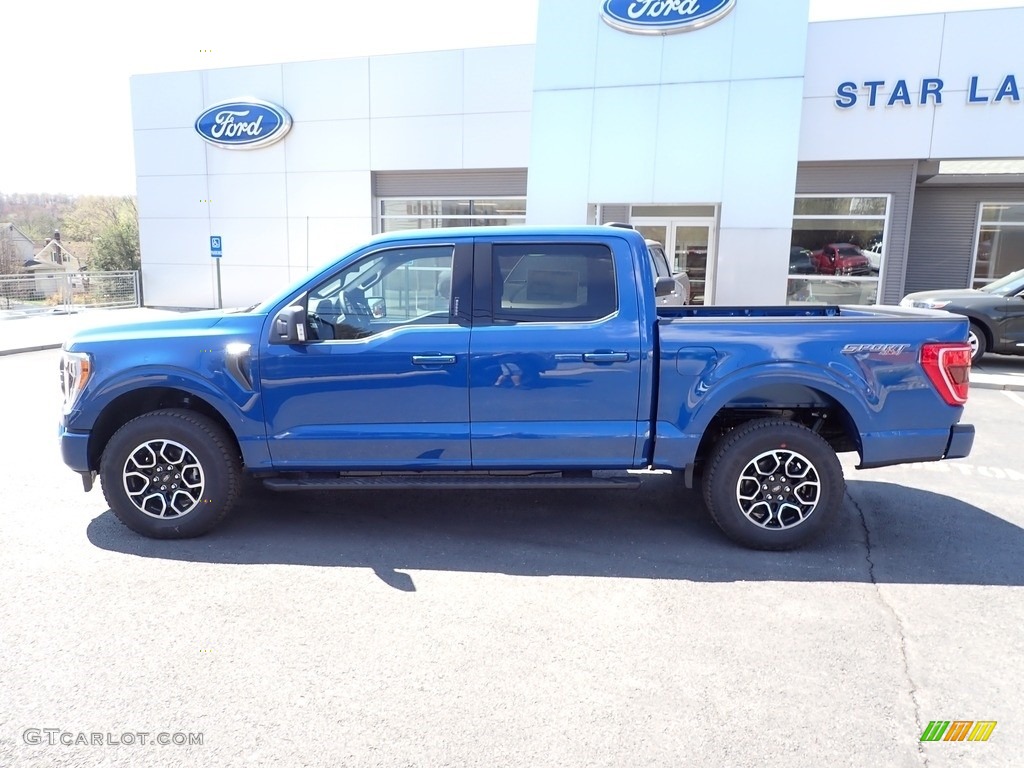 2023 F150 XLT SuperCrew 4x4 - Atlas Blue Metallic / Black photo #2