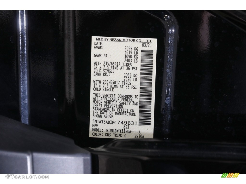 2021 Rogue S AWD - Super Black / Charcoal photo #22