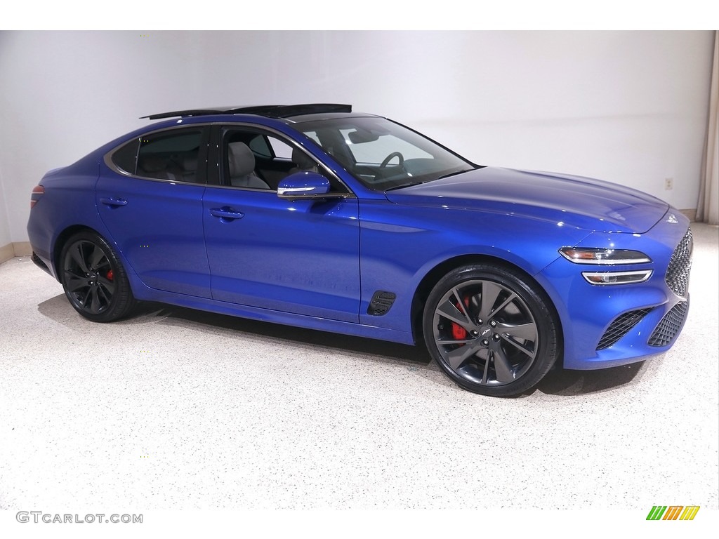 Mallorca Blue 2022 Genesis G70 3.3T AWD Exterior Photo #145923580