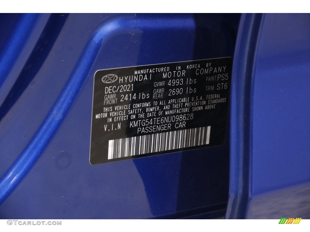 2022 Genesis G70 3.3T AWD Color Code Photos