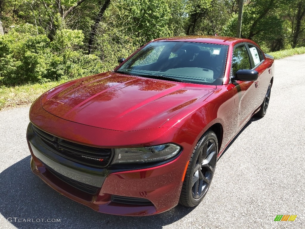 2023 Charger SXT Blacktop - Octane Red Pearl / Black photo #2