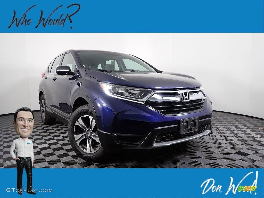 2017 CR-V LX AWD - Obsidian Blue Pearl / Gray photo #1