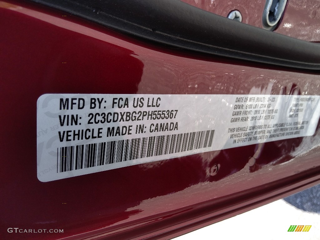 2023 Charger SXT Blacktop - Octane Red Pearl / Black photo #30