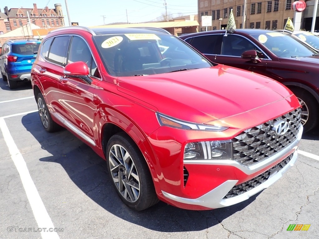 Calypso Red 2021 Hyundai Santa Fe Calligraphy AWD Exterior Photo #145925488