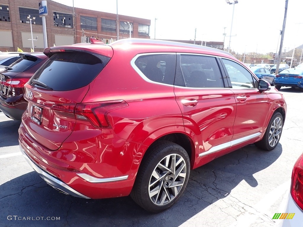 Calypso Red 2021 Hyundai Santa Fe Calligraphy AWD Exterior Photo #145925527