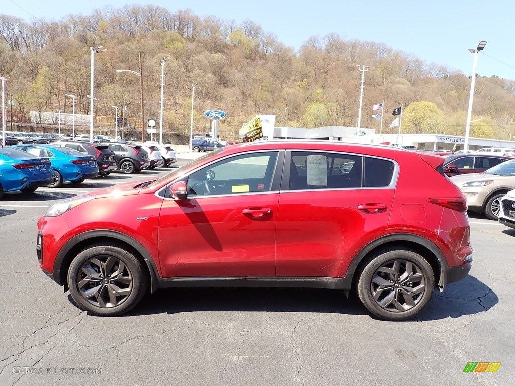 2021 Sportage S AWD - Hyper Red / Black photo #5