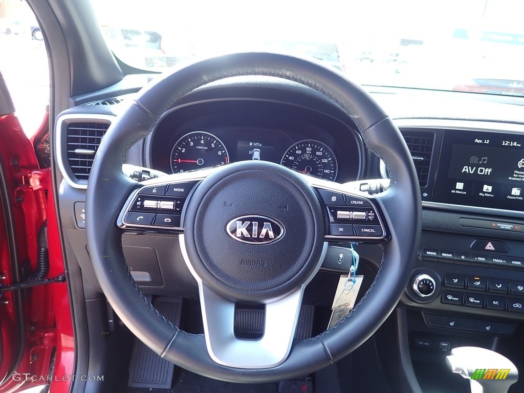 2021 Kia Sportage S AWD Black Steering Wheel Photo #145925995
