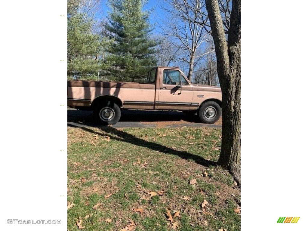 Dark Chestnut Metallic 1989 Ford F250 XLT Lariat Regular Cab Exterior Photo #145927126