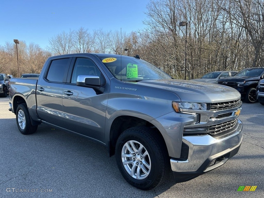 2021 Silverado 1500 LT Crew Cab 4x4 - Satin Steel Metallic / Jet Black photo #1