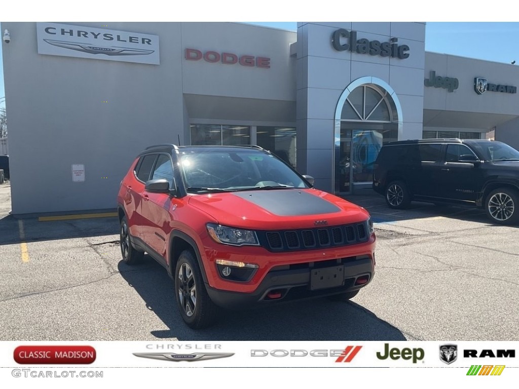 2017 Compass Trailhawk 4x4 - Spitfire Orange / Black/Ruby Red photo #1