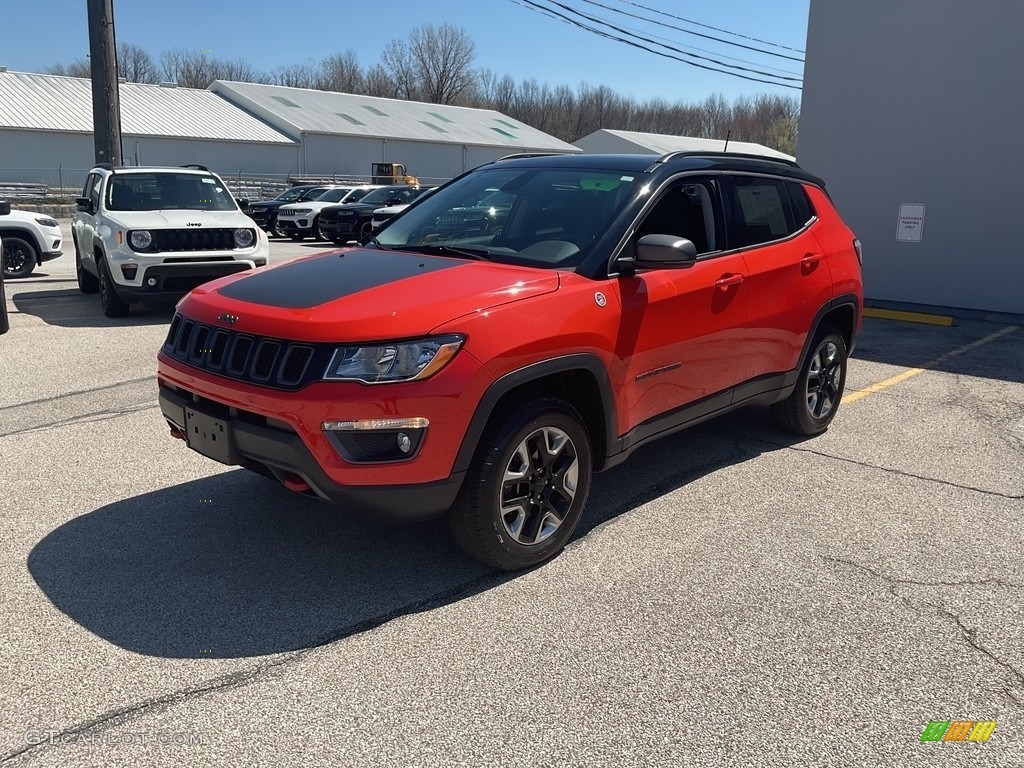 2017 Compass Trailhawk 4x4 - Spitfire Orange / Black/Ruby Red photo #7