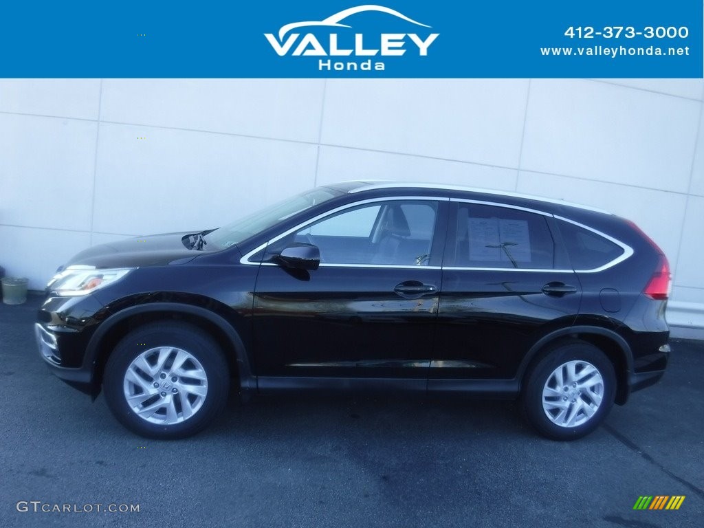 2016 CR-V EX-L AWD - Crystal Black Pearl / Black photo #1