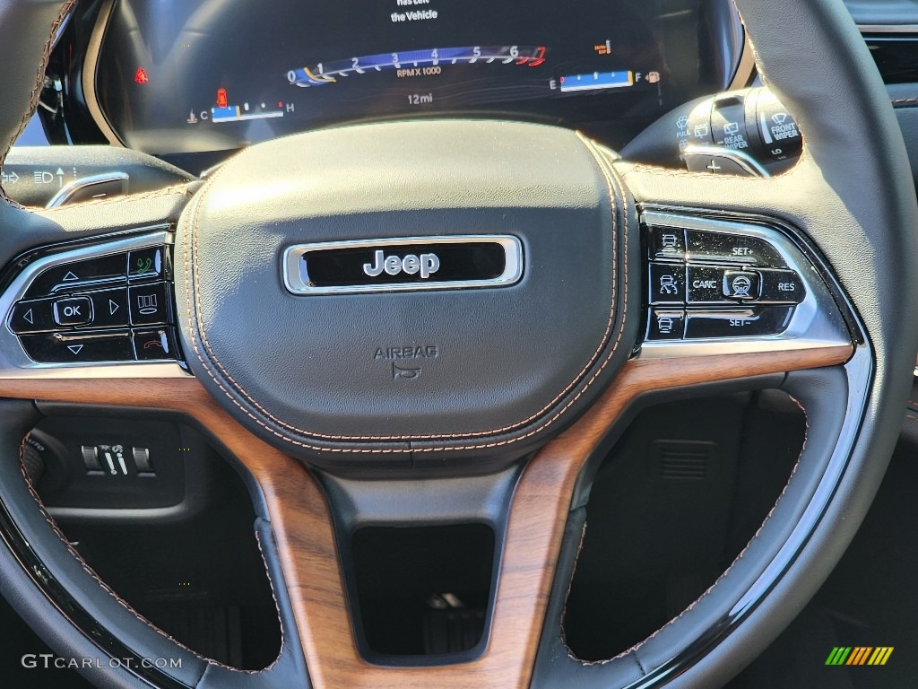 2023 Jeep Grand Cherokee L Summit 4x4 Global Black Steering Wheel Photo #145930907
