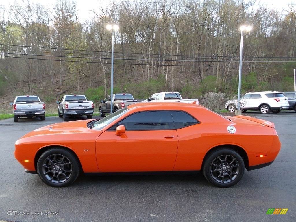 2018 Challenger GT AWD - Go Mango / Black photo #6