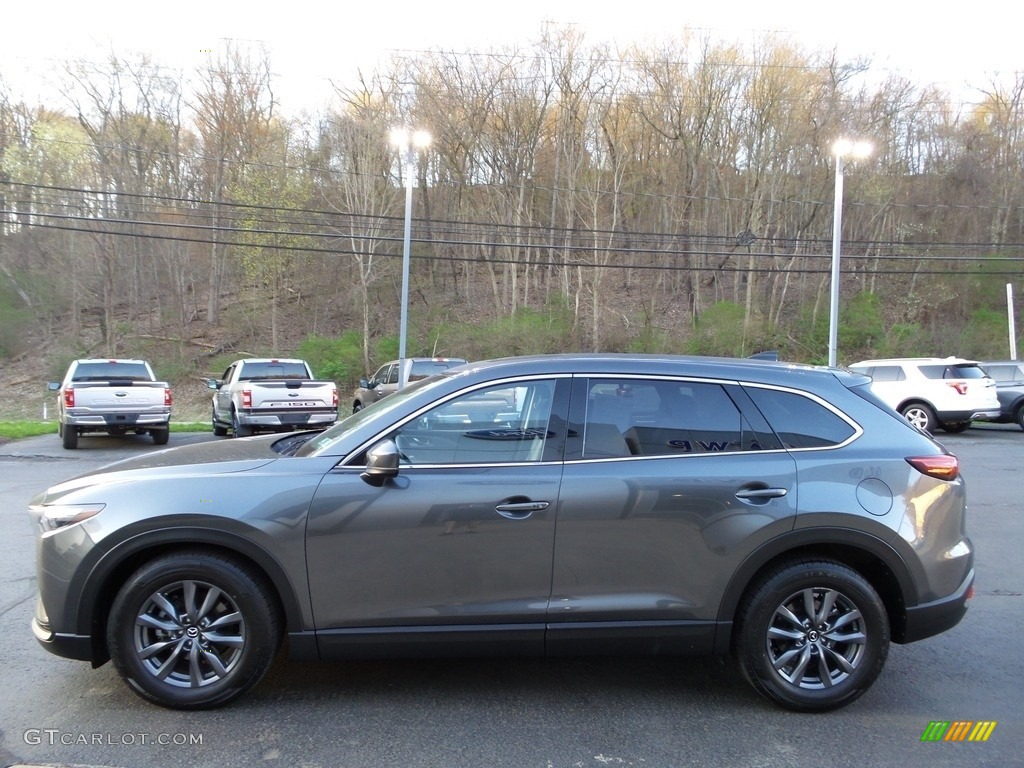 Machine Gray Metallic 2021 Mazda CX-9 Touring AWD Exterior Photo #145933889