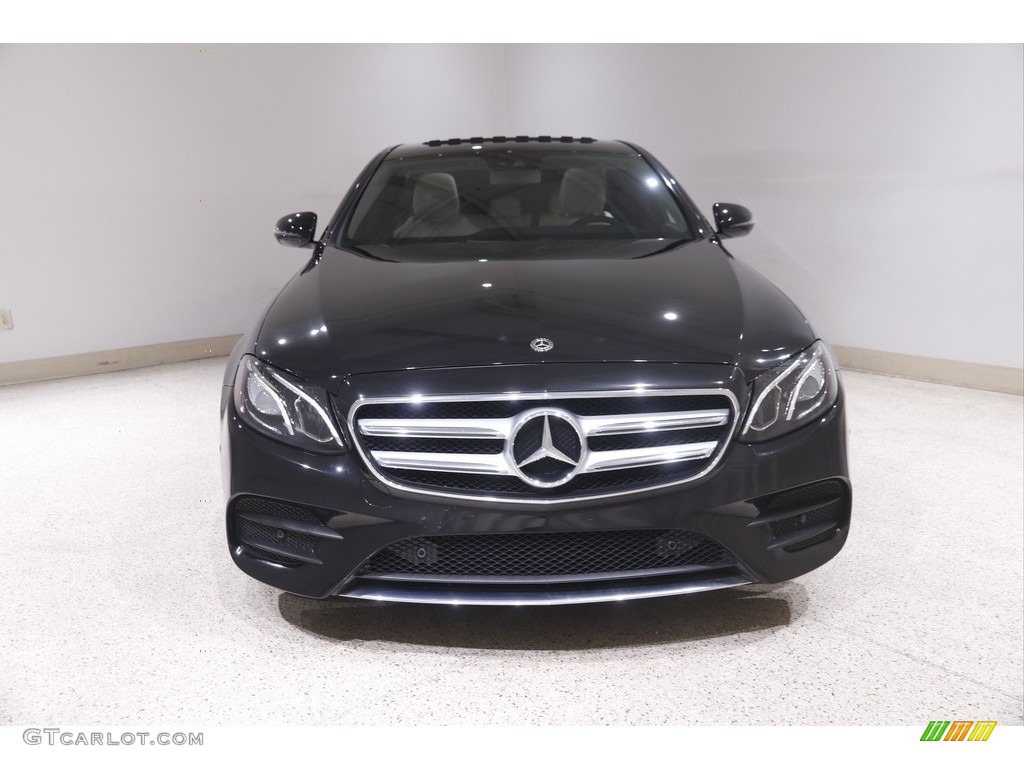 2017 E 300 4Matic Sedan - Obsidian Black Metallic / Macchiato Beige/Black photo #2