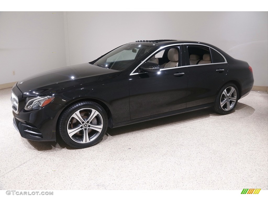 2017 E 300 4Matic Sedan - Obsidian Black Metallic / Macchiato Beige/Black photo #3