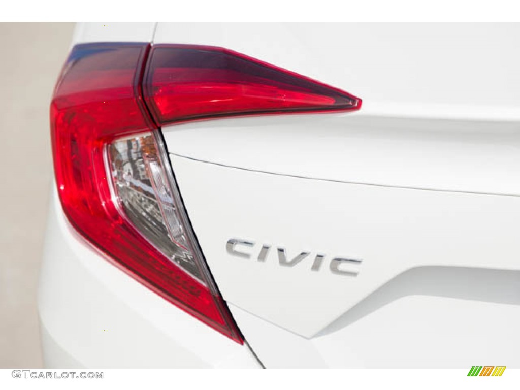 2018 Civic EX Sedan - White Orchid Pearl / Black photo #12