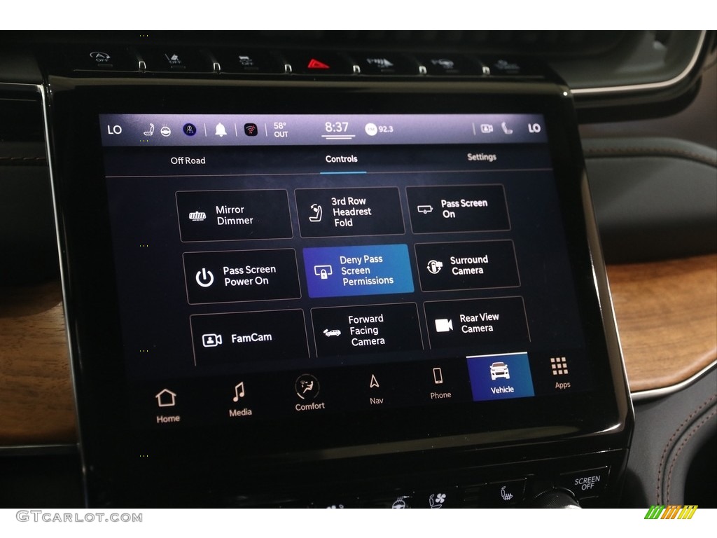 2022 Jeep Grand Cherokee L Summit Reserve 4x4 Controls Photo #145937810