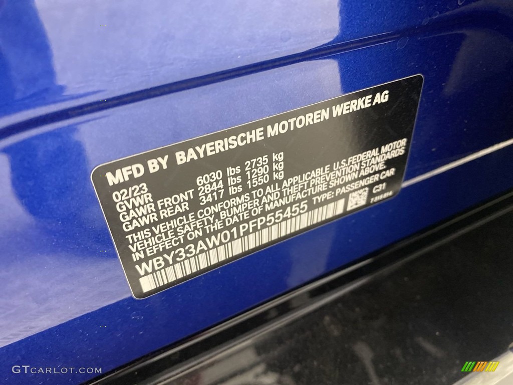 2023 i4 Series Color Code C31 for Portimao Blue Metallic Photo #145938689