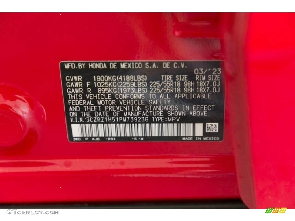 2023 HR-V Sport - Milano Red / Black photo #40