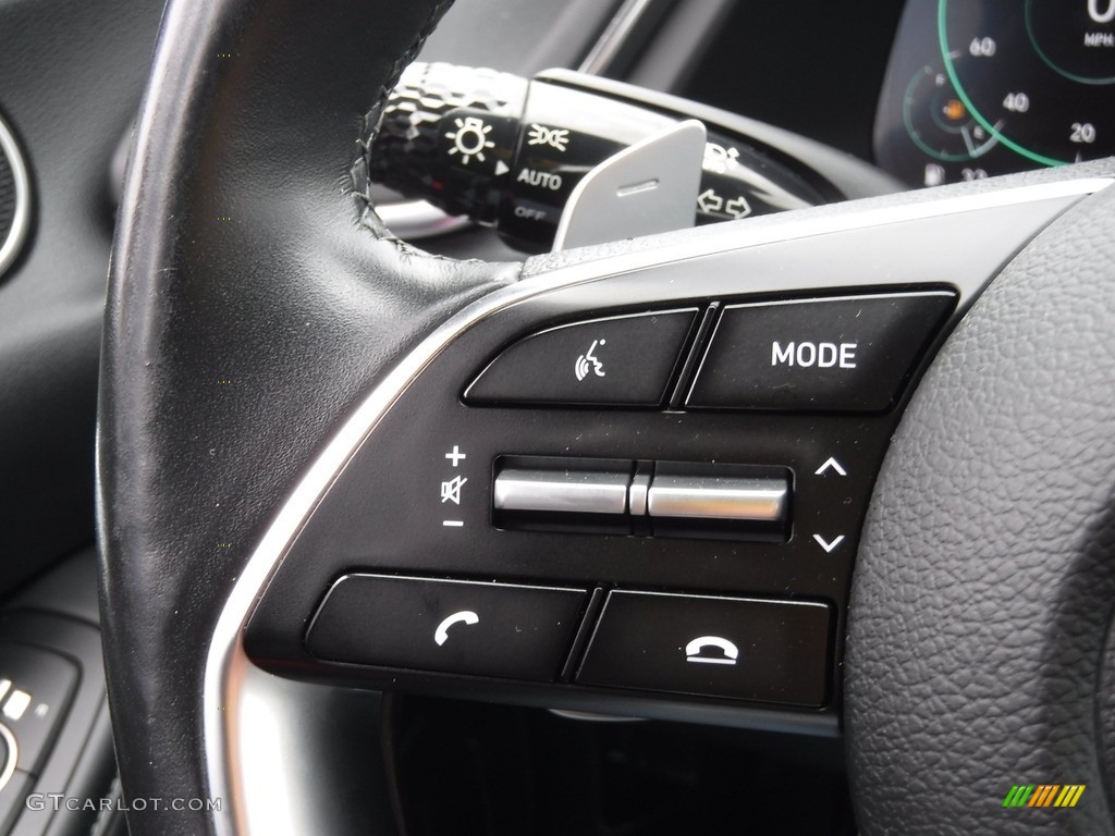 2020 Hyundai Sonata Limited Hybrid Black Steering Wheel Photo #145940846