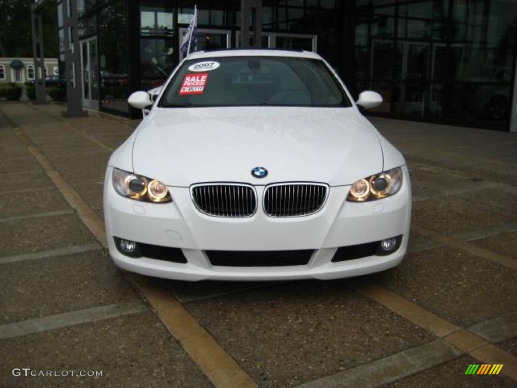 2007 3 Series 328i Coupe - Alpine White / Cream Beige photo #3