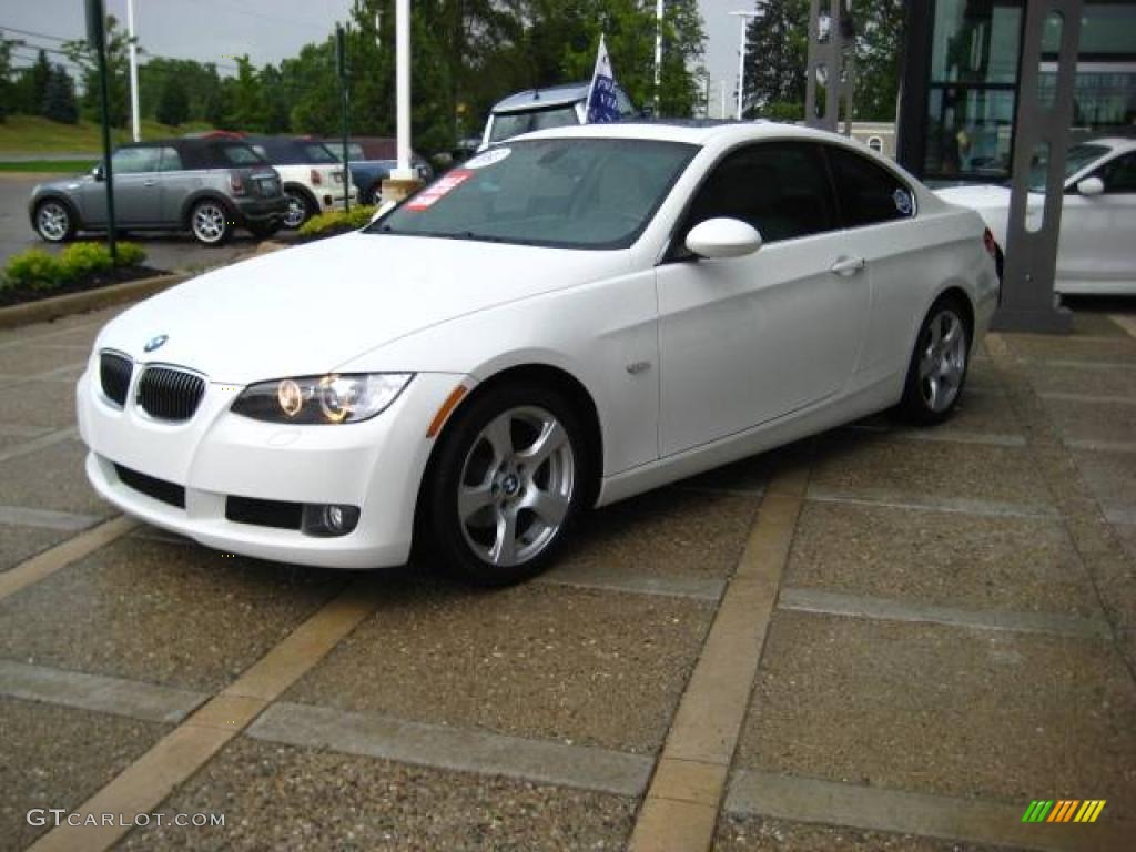 2007 3 Series 328i Coupe - Alpine White / Cream Beige photo #4