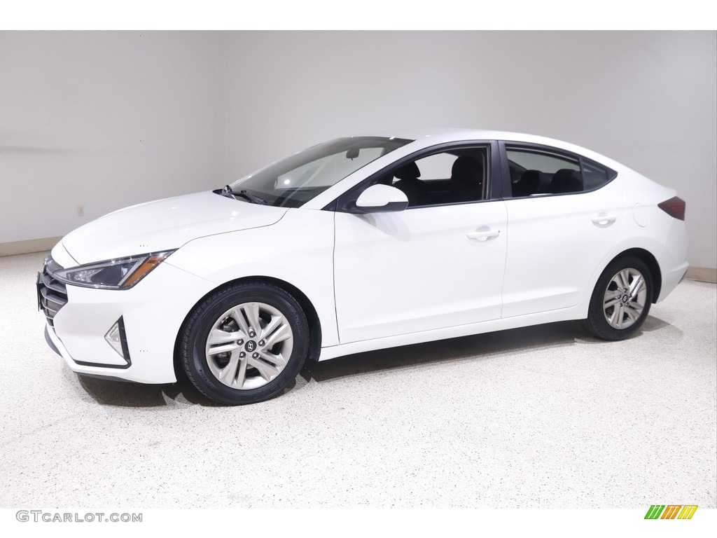 2019 Elantra SEL - Quartz White Pearl / Black photo #3