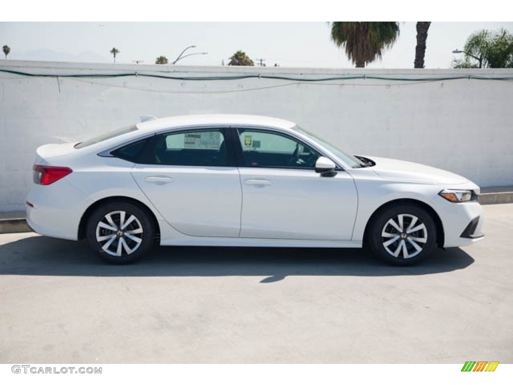 Platinum White Pearl 2023 Honda Civic LX Exterior Photo #145946046