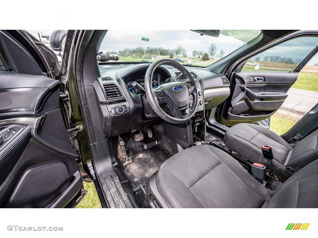 Ebony Black Interior 2018 Ford Explorer Police Interceptor AWD Photo #145946087